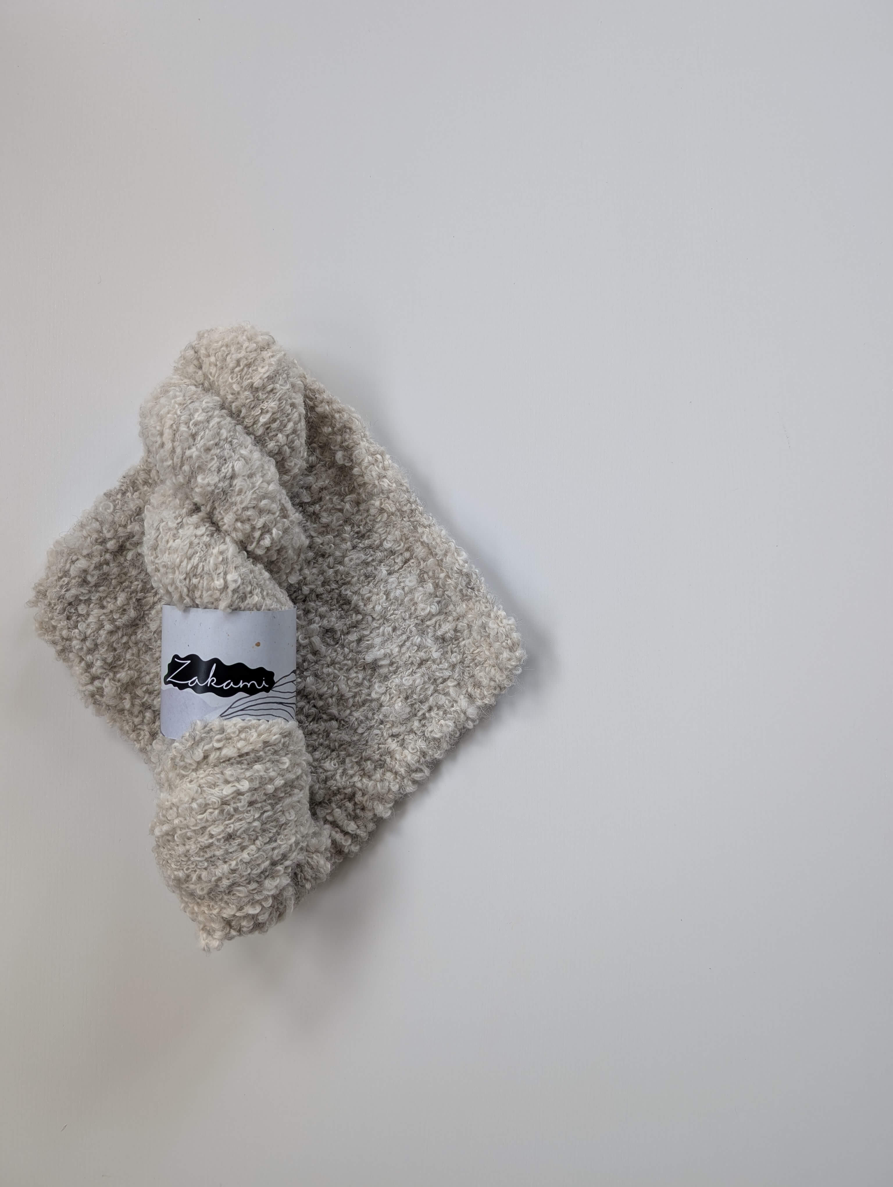 Undyed Natural Grey Alpaca Boucle | Aran