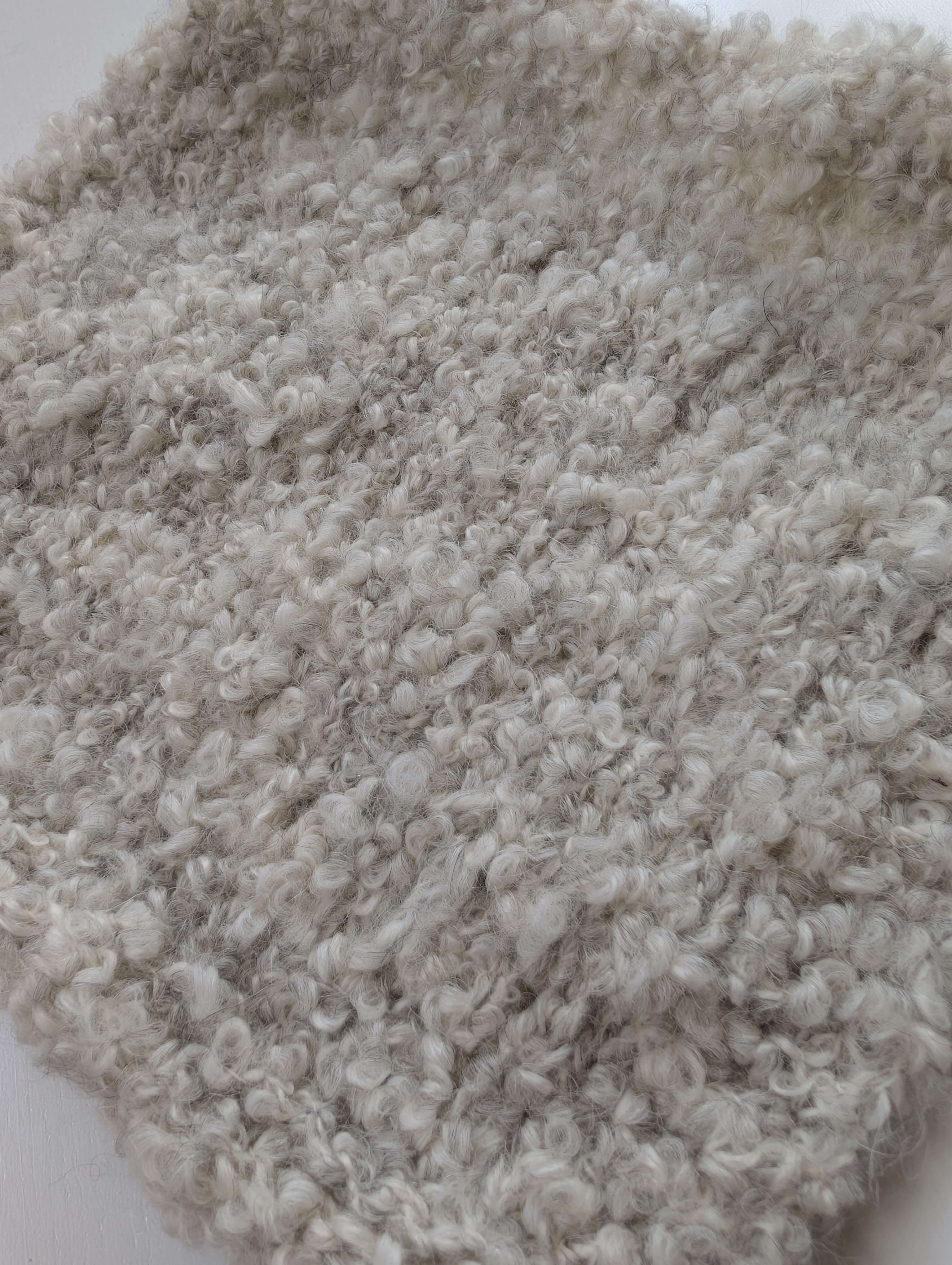 Undyed Natural Grey Alpaca Boucle | Aran