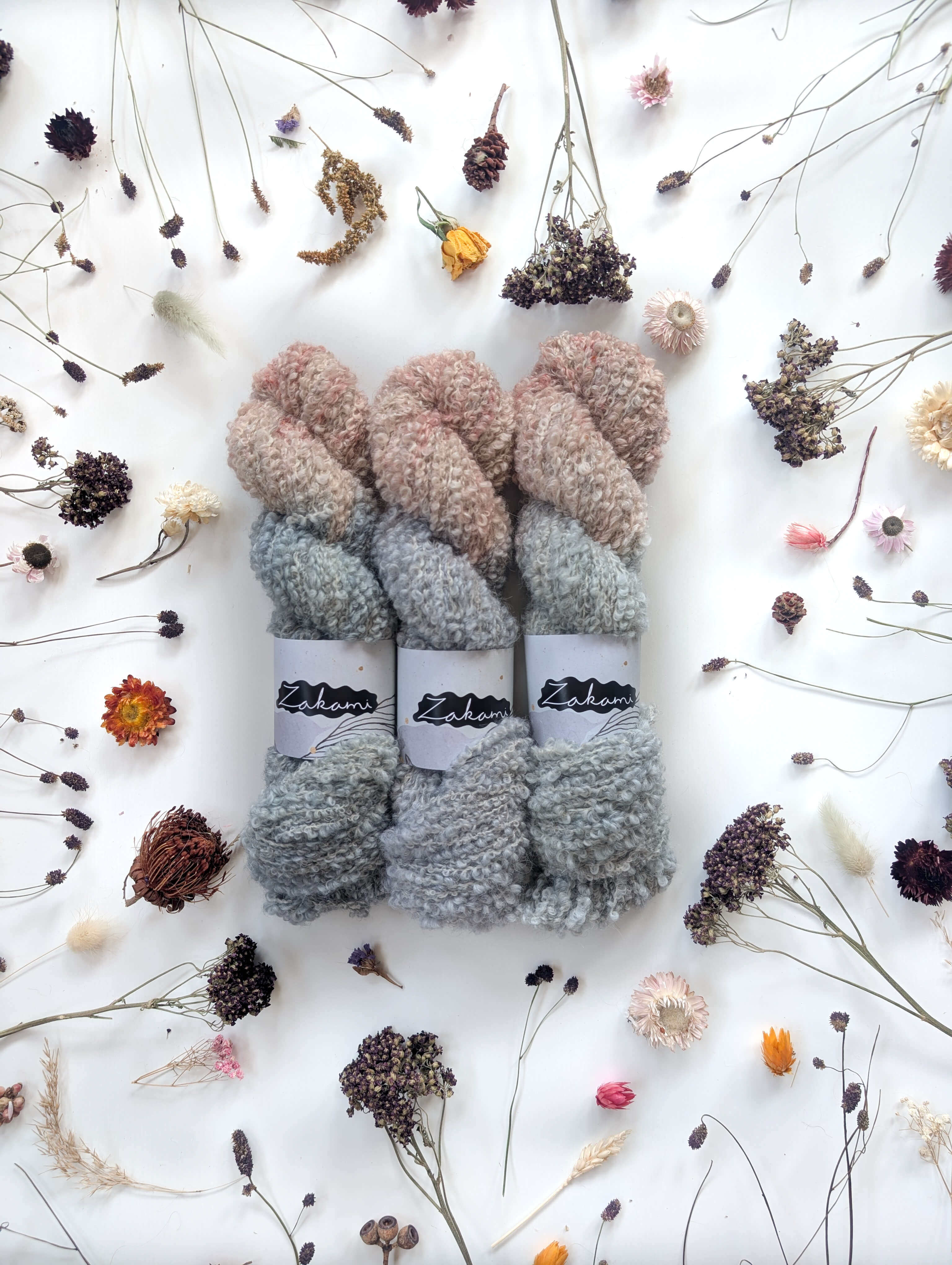 Natural Grey Alpaca Boucle Aran Yarns