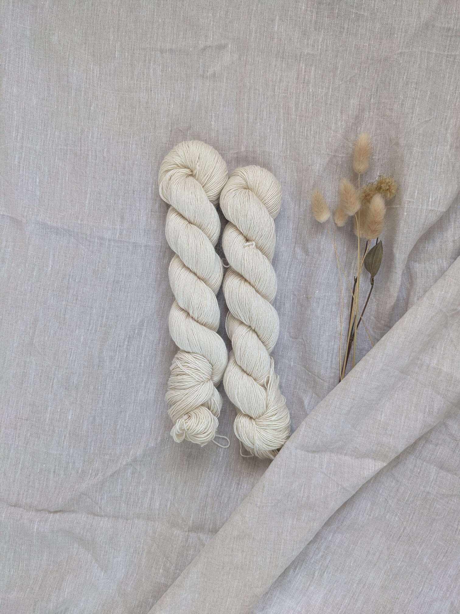 Undyed Baby Alpaca, Merino Silk | Fingering Singles