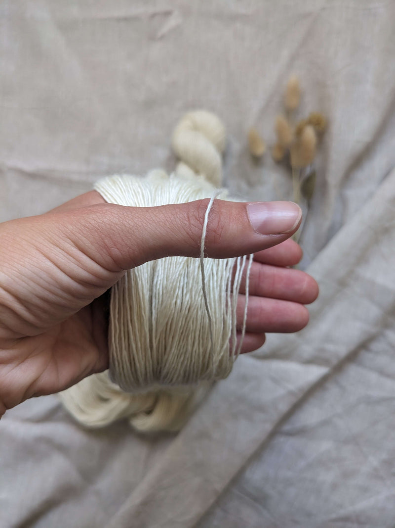 Undyed Baby Alpaca, Merino Silk | Fingering Singles