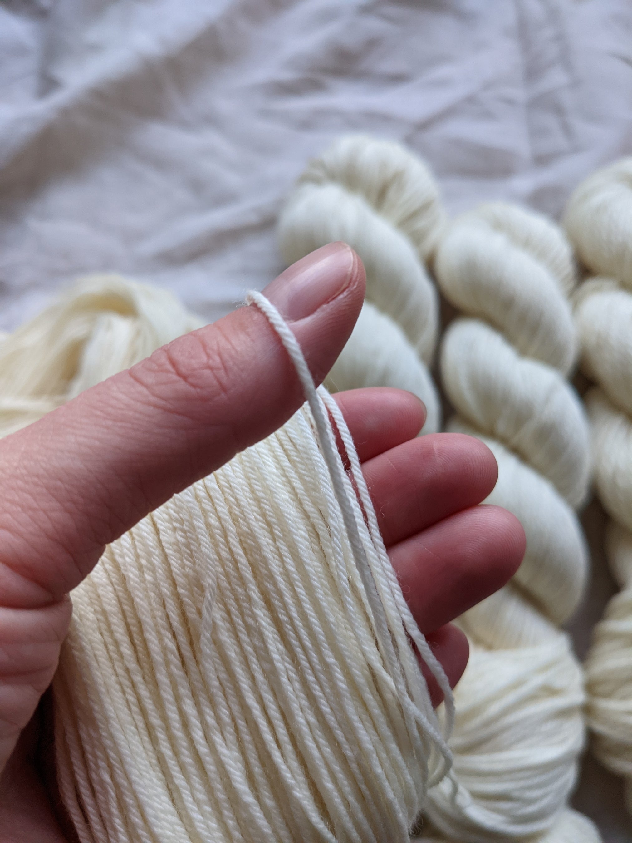 Undyed Fine Superwash Merino | Fingering + DK + Aran + Chunky